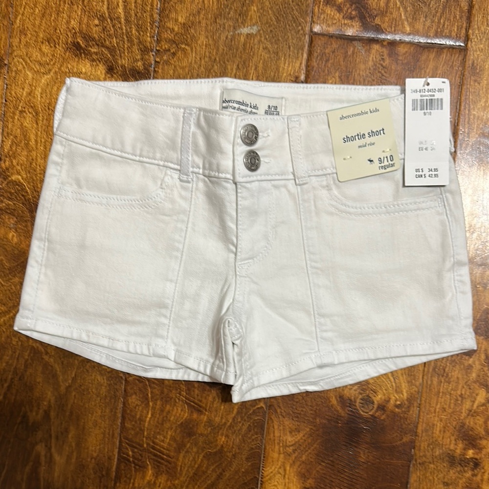 Abercrombie Kids White Jean Shorts